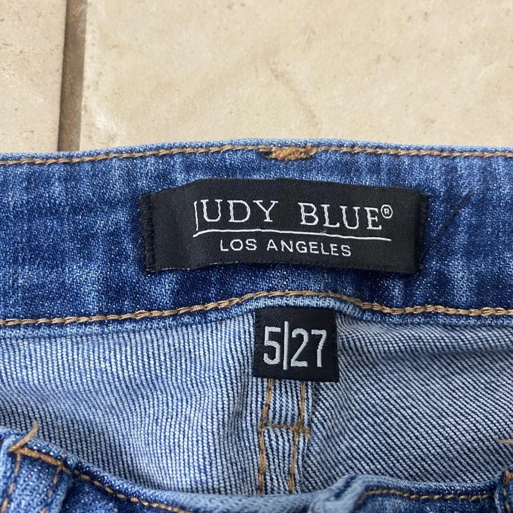 Judy Blue Los Angeles Womens Boyfriend Fit Blue Wash Denim‎ Jeans Size 5 27